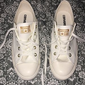 ivory leather converse